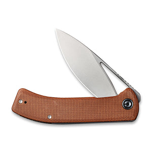 CIVIVI Knives™ Riffle Liner Lock C2024A Brown Micarta 14C28N Stainless Steel Pocket Knife