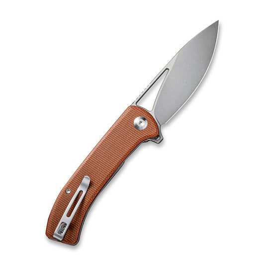 CIVIVI Knives™ Riffle Liner Lock C2024A Brown Micarta 14C28N Stainless Steel Pocket Knife