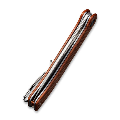 CIVIVI Knives™ Riffle Liner Lock C2024A Brown Micarta 14C28N Stainless Steel Pocket Knife