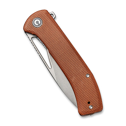 CIVIVI Knives™ Riffle Liner Lock C2024A Brown Micarta 14C28N Stainless Steel Pocket Knife
