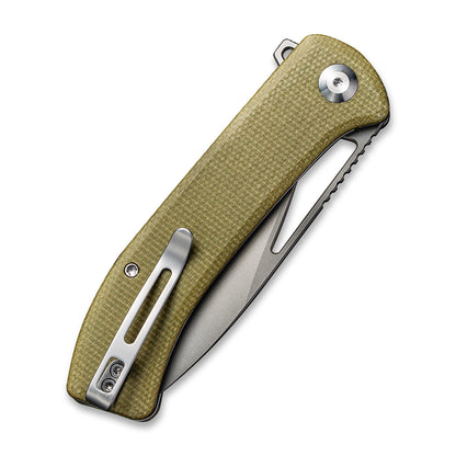 CIVIVI Knives™ Riffle Liner Lock C2024B Olive Micarta 14C28N Stainless Steel Pocket Knife