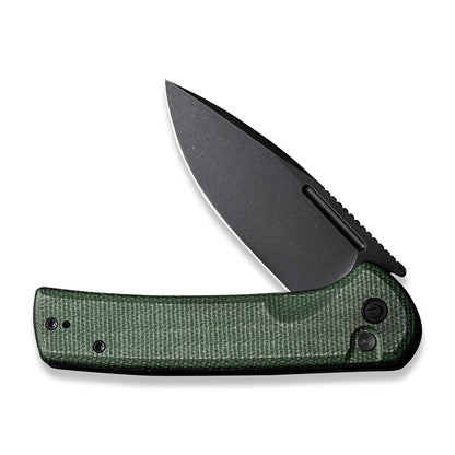 CIVIVI Knives™ Conspirator Button Lock C21006-2 Green Micarta Nitro-V Stainless Steel Pocket Knife