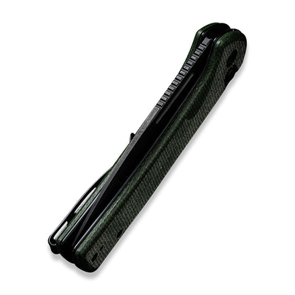 CIVIVI Knives™ Conspirator Button Lock C21006-2 Green Micarta Nitro-V Stainless Steel Pocket Knife