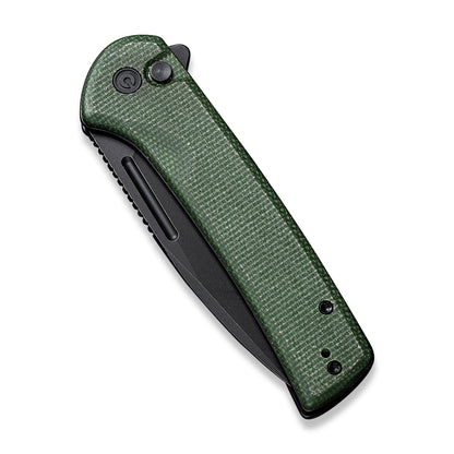 CIVIVI Knives™ Conspirator Button Lock C21006-2 Green Micarta Nitro-V Stainless Steel Pocket Knife