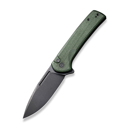 CIVIVI Knives™ Conspirator Button Lock C21006-2 Green Micarta Nitro-V Stainless Steel Pocket Knife