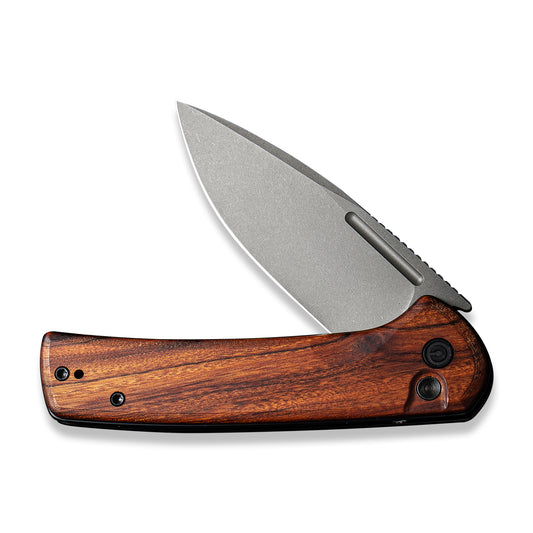 CIVIVI Knives™ Conspirator Button Lock C21006-3 Cuibourtia Wood Nitro-V Stainless Steel Pocket Knife