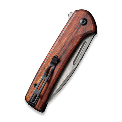 CIVIVI Knives™ Conspirator Button Lock C21006-3 Cuibourtia Wood Nitro-V Stainless Steel Pocket Knife