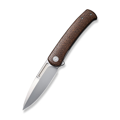 CIVIVI Knives™ Cetos Frame Lock C21025B-1 Brown Micarta and Stainless Steel 14C28N Stainless Steel Pocket Knife