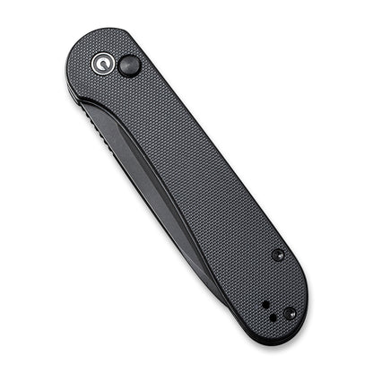 CIVIVI Knives™ Elementum Button Lock C2103A Black G10 14C28N Stainless Steel Pocket Knife