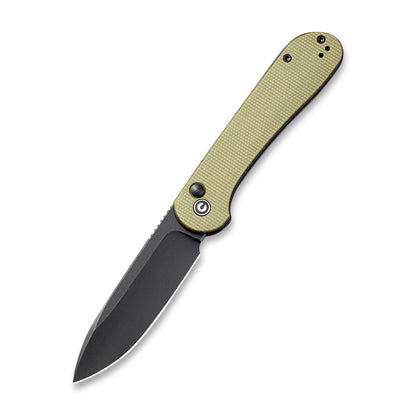 CIVIVI Knives™ Elementum Button Lock C2103B Olive Micarta 14C28N Stainless Steel Pocket Knife