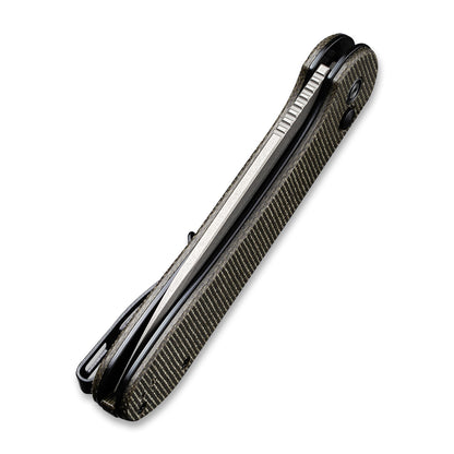CIVIVI Knives™ Elementum Button Lock C2103C Dark Green Micarta 14C28N Stainless Steel Pocket Knife