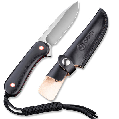 CIVIVI Knives™ Elementum Fixed Blade C2104A Black G10 10Cr15CoMoV Stainless Steel Knife