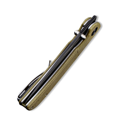CIVIVI Knives™ Imperium Liner Lock C2107DS-2 Olive Micarta Damascus Steel Pocket Knife