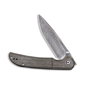 CIVIVI Knives™ Imperium Liner Lock C2107DS-3 Dark Green Micarta Damascus Steel Pocket Knife