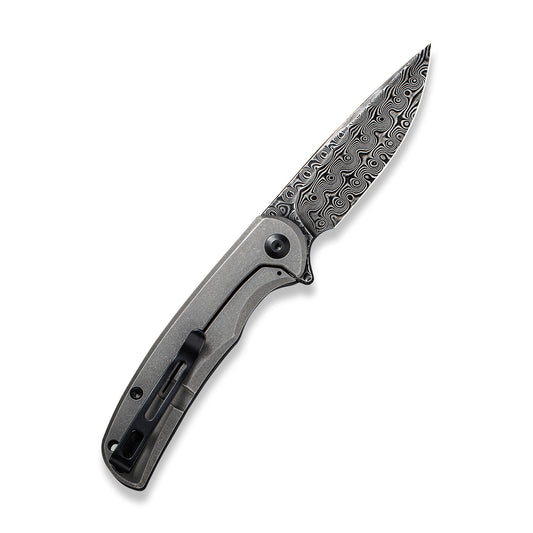 CIVIVI Knives™ NOx Frame Lock C2110DS-1 Black Marble Carbon Fiber and Stainless Steel Damascus Steel Pocket Knife