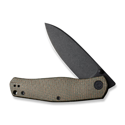 CIVIVI Knives™ Sokoke Liner Lock C22007-2 Green Burlap Micarta 14C28N Stainless Steel Pocket Knife