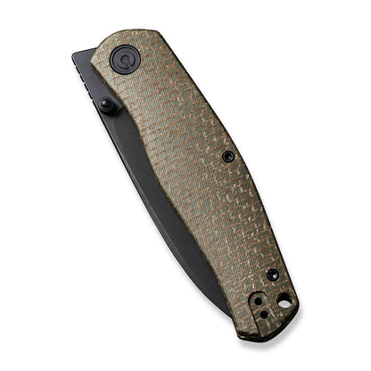 CIVIVI Knives™ Sokoke Liner Lock C22007-2 Green Burlap Micarta 14C28N Stainless Steel Pocket Knife