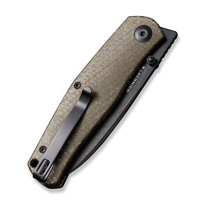 CIVIVI Knives™ Sokoke Liner Lock C22007-2 Green Burlap Micarta 14C28N Stainless Steel Pocket Knife