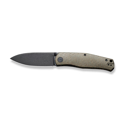 CIVIVI Knives™ Sokoke Liner Lock C22007-2 Green Burlap Micarta 14C28N Stainless Steel Pocket Knife