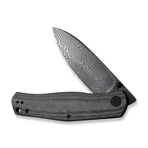 CIVIVI Knives™ Sokoke Liner Lock C22007-DS1 Black Linen Micarta Damascus Steel Pocket Knife