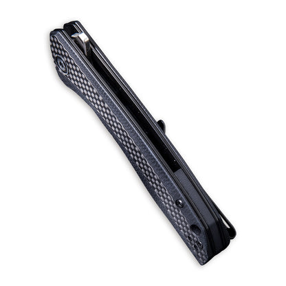 CIVIVI Knives™ Baklash Liner Lock C801D Twill Carbon Fiber and Black G10 9Cr18MoV Stainless Steel Pocket Knife