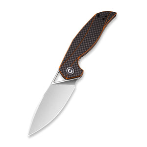 CIVIVI Knives™ Anthropos Liner Lock C903A Carbon Fiber and Orange G10 D2 Stainless Steel Pocket Knife