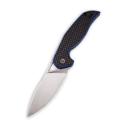 CIVIVI Knives™ Anthropos Liner Lock C903B Carbon Fiber and Blue G10 D2 Stainless Steel Pocket Knife