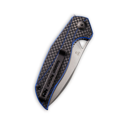 CIVIVI Knives™ Anthropos Liner Lock C903B Carbon Fiber and Blue G10 D2 Stainless Steel Pocket Knife