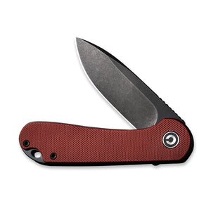 CIVIVI Knives™ Elementum Liner Lock C907A-1 Burgundy G10 D2 Stainless Steel Pocket Knife