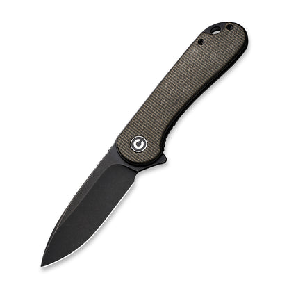 CIVIVI Knives™ Elementum Liner Lock C907Z Dark Green Micarta D2 Stainless Steel Pocket Knife