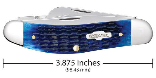 W.R. Case XX Knives Sowbelly Stockman Jig Navy Blue Bone 2795 Stainless Pocket Knife 02795