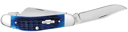 W.R. Case XX Knives Sowbelly Stockman Jig Navy Blue Bone 2795 Stainless Pocket Knife 02795