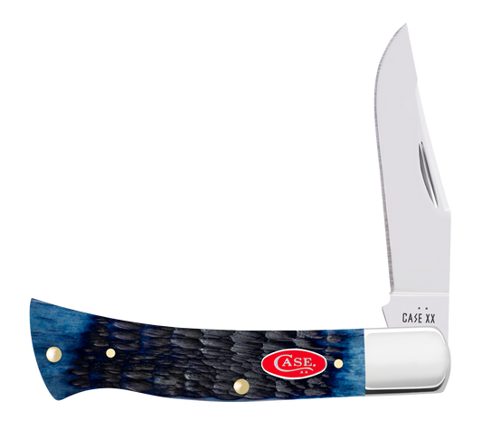 W.R. Case XX Knives Axe Handle Rogers Jig Navy Blue Bone 6888 Stainless Pocket Knife 06888
