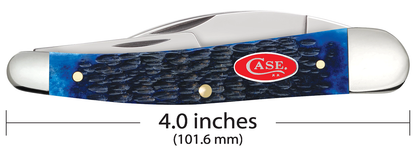 W.R. Case XX Knives Seahorse Whittler Jig Navy Blue Bone 6889 Stainless Pocket Knife 06889