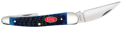 W.R. Case XX Knives Seahorse Whittler Jig Navy Blue Bone 6889 Stainless Pocket Knife 06889
