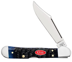 W.R. Case XX Knives Mini Copperlock Jigged Navy Blue Bone 6891 Stainless Pocket Knife 06891