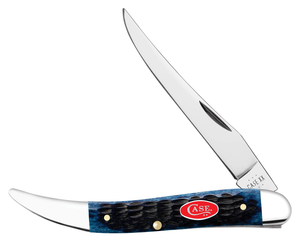 W.R. Case XX Knives Med Toothpick Jigged Navy Blue Bone 6892 Stainless Pocket Knife  06892