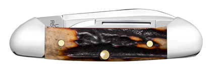 W.R. Case XX Knives Butterbean Red Stag 9574 Stainless Pocket Knife 09574