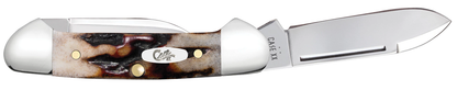 W.R. Case XX Knives Butterbean Red Stag 9574 Stainless Pocket Knife 09574