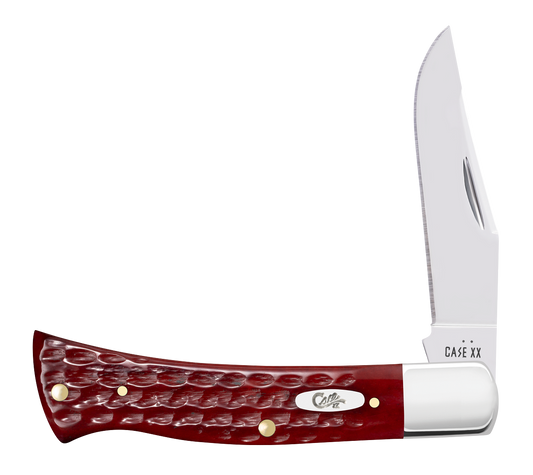W.R. Case XX Knives Axe Handle Pocket Knife Worn Old Red Bone 10299 Stainless Pocket Knife