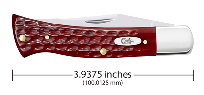 W.R. Case XX Knives Axe Handle Pocket Knife Worn Old Red Bone 10299 Stainless Pocket Knife