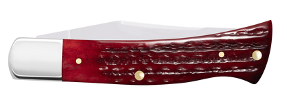W.R. Case XX Knives Axe Handle Pocket Knife Worn Old Red Bone 10299 Stainless Pocket Knife