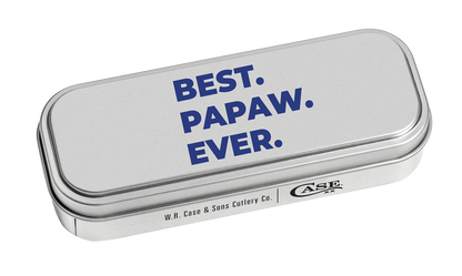 W.R. Case XX Knives Mini Trapper Papaw Mediterranean Blue Bone 10432 Stainless