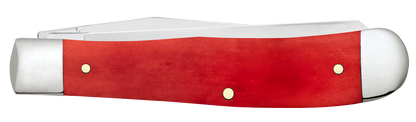W.R. Case XX Knives Trapper Grandpa Dark Red Bone 10433 Stainless Pocket Knife