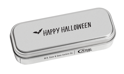 W.R. Case XX Knives Slimline Trapper Halloween Orange Bone 10631 Serrated Pocket Knife