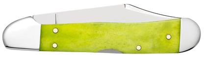 W.R. Case XX Knives Mini Copperlock Halloween Green Bone 10632 Serrated Pocket Knife