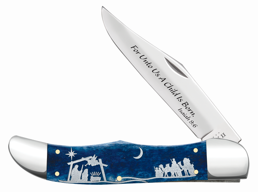 Case XX™ Knives Folding Hunter Christmas Blue Bone 10635 Stainless 1/350