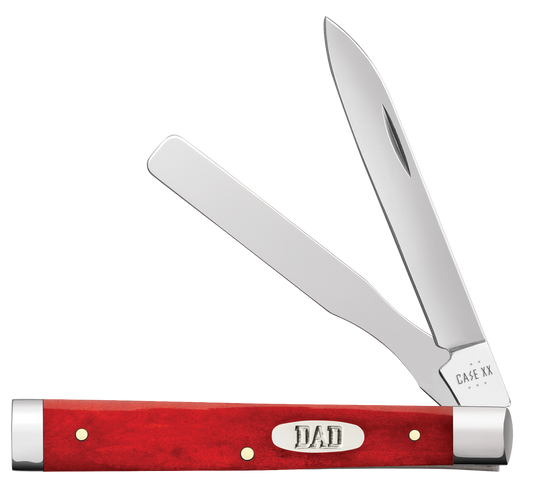 W.R. Case XX Knives Baby Doc DAD Dark Red Bone 10638 Stainless Pocket Knife