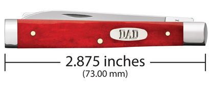 W.R. Case XX Knives Baby Doc DAD Dark Red Bone 10638 Stainless Pocket Knife