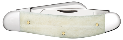 W.R. Case XX Knives Sowbelly Stockman Happy Halloween Orange Color-washed Natural Bone 10640 Stainless Pocket Knife